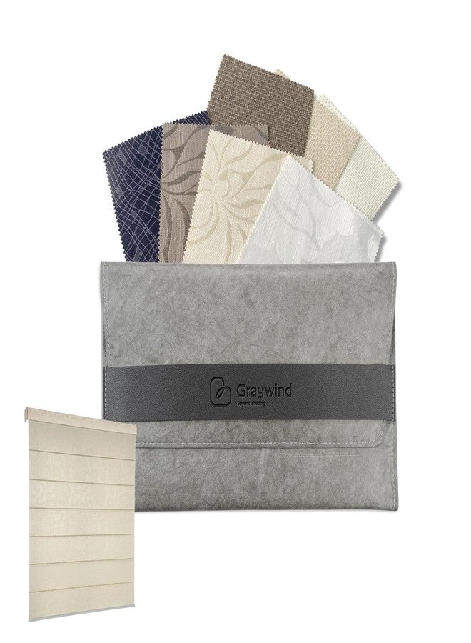 Graywind Roman Shades Light Filtering Roman Window Shades Plain Fold Soft for Doors Bedroom, Custom Size (Fabric Samples) - Image 1